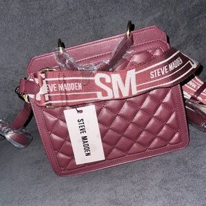 Steve Madden Quilted Plum Crossbody Bag